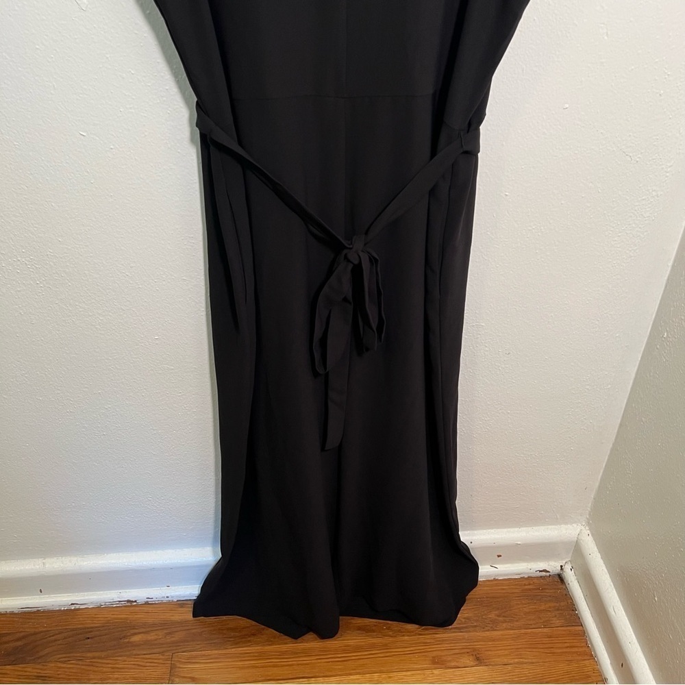 Simply Vera Vera Wang Women's Size XL Jumpsuit Black Sleeveless Keyhole Belted - Picture 3 of 10